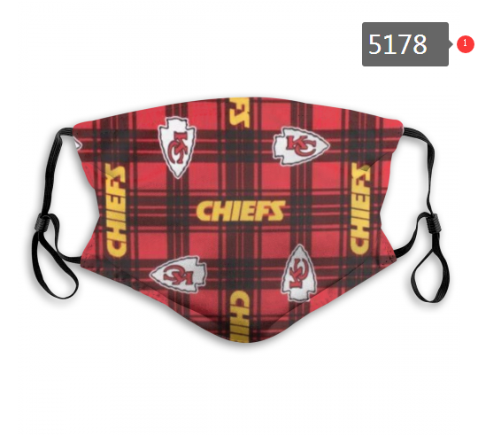 NFL Kansas City Chiefs #1 Dust mask with filter->nfl dust mask->Sports Accessory